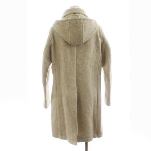 ダントン DANTON ウールモッサ フード付きロングコート 34 ベージュ JD