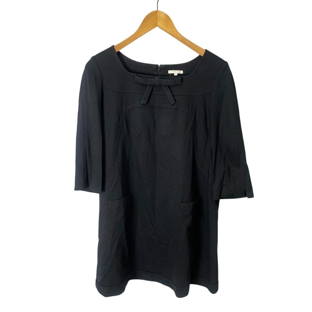 トゥービーシック TO BE CHIC ワンピース リボン 七分袖 長袖 ひざ丈