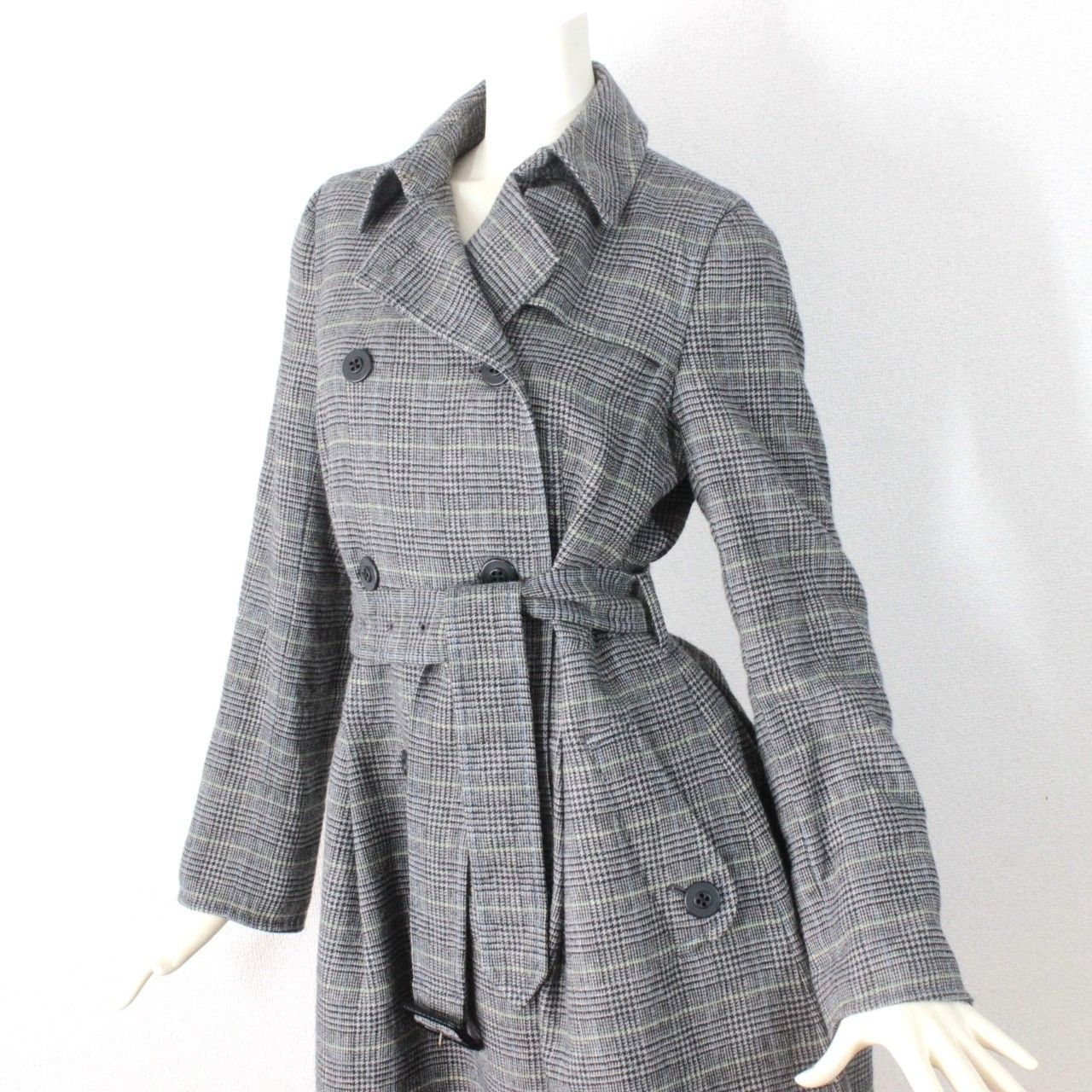 26【極美品】ポールスミス ブラック トレンチコート 40 グレンチェック