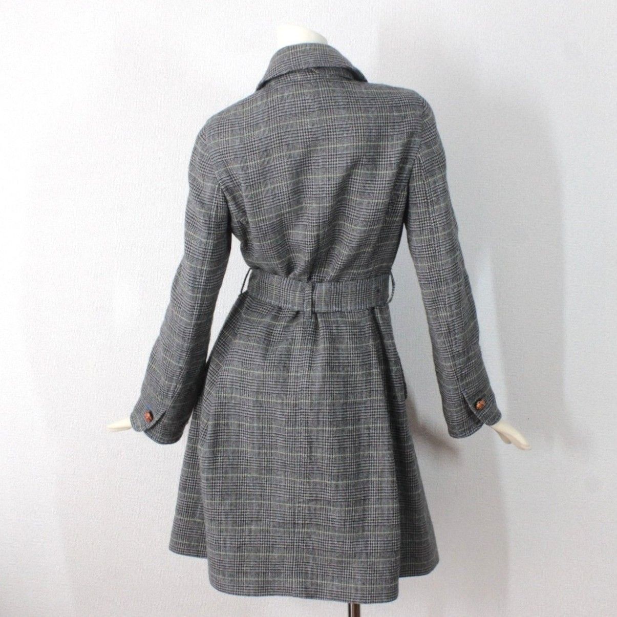 26【極美品】ポールスミス ブラック トレンチコート 40 グレンチェック