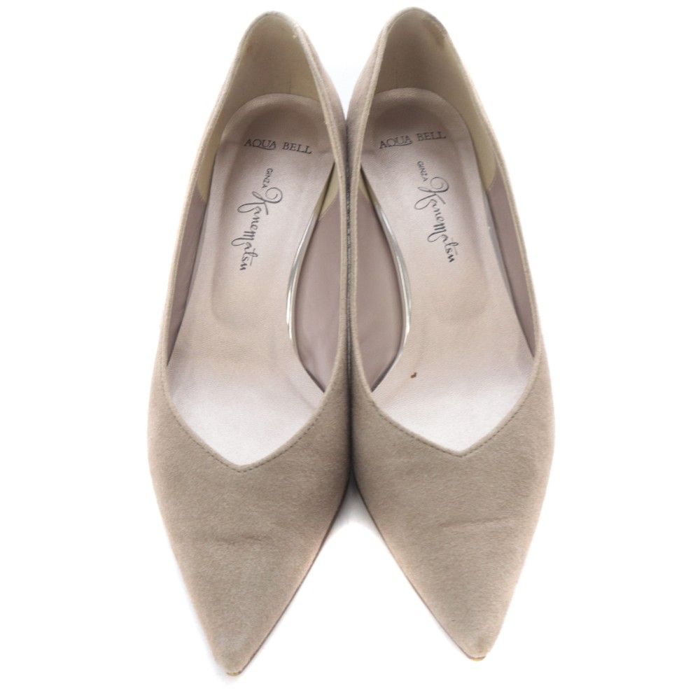 銀座かねまつ GINZA Kanematsu スエード パンプス ポインテッドトゥ