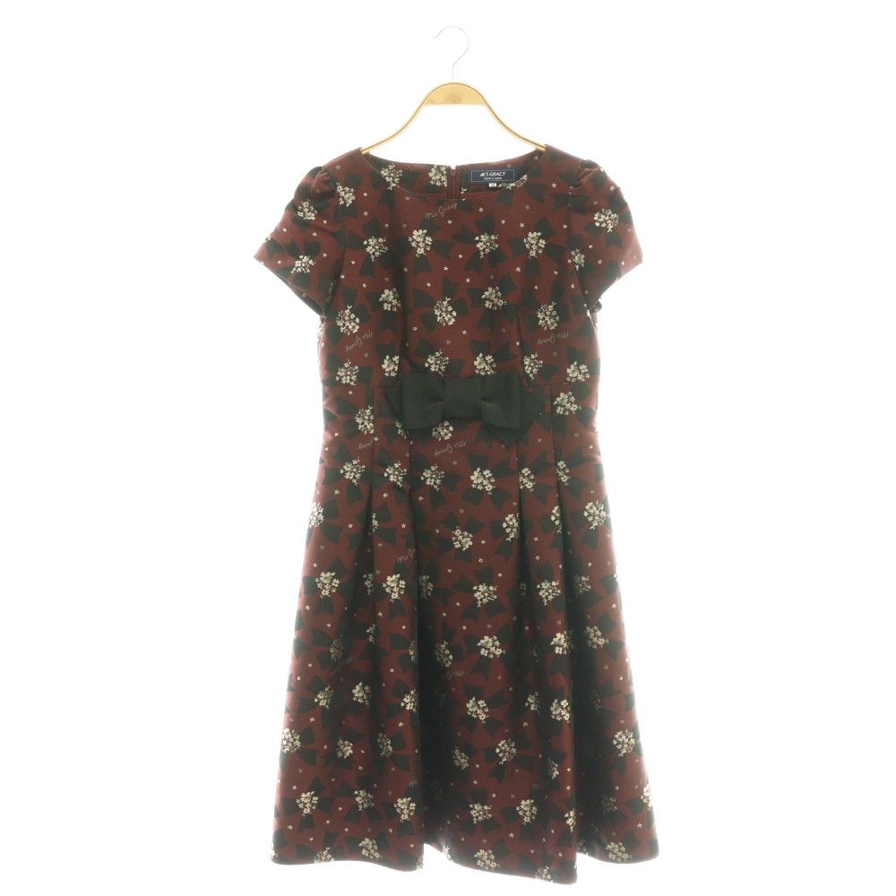 最終価格♥新品•未使用♥M'S GRACY✿フラワース✿フレア✿カート✿40Ｌ M'S GRACY エムズグレイシー 花柄 スカート サイズ40フラワーデザイン