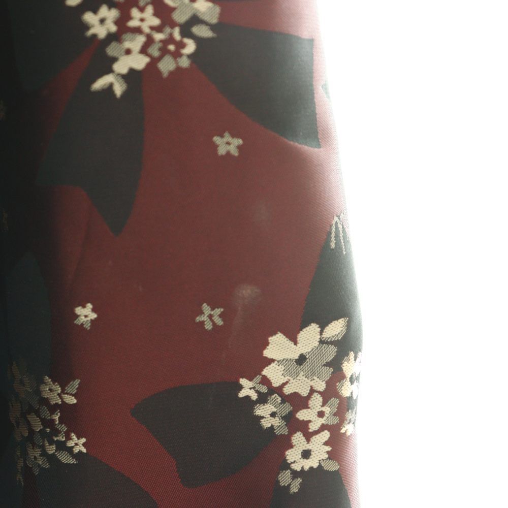 エムズグレイシー M'S GRACY フラワーリボンモチーフワンピース ひざ丈