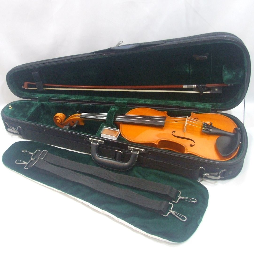 フューメビアンカ 3/4 バイオリン 未使用弓 ケース 状態良好 メンテ済み フューメビアンカ 分数 3/4 虎杢 バイオリン Fiumebianca Pietro 1986