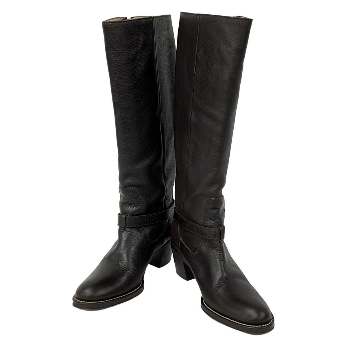 Max Mara(マックスマーラ) ロングブーツ 36 レディース - ダーク