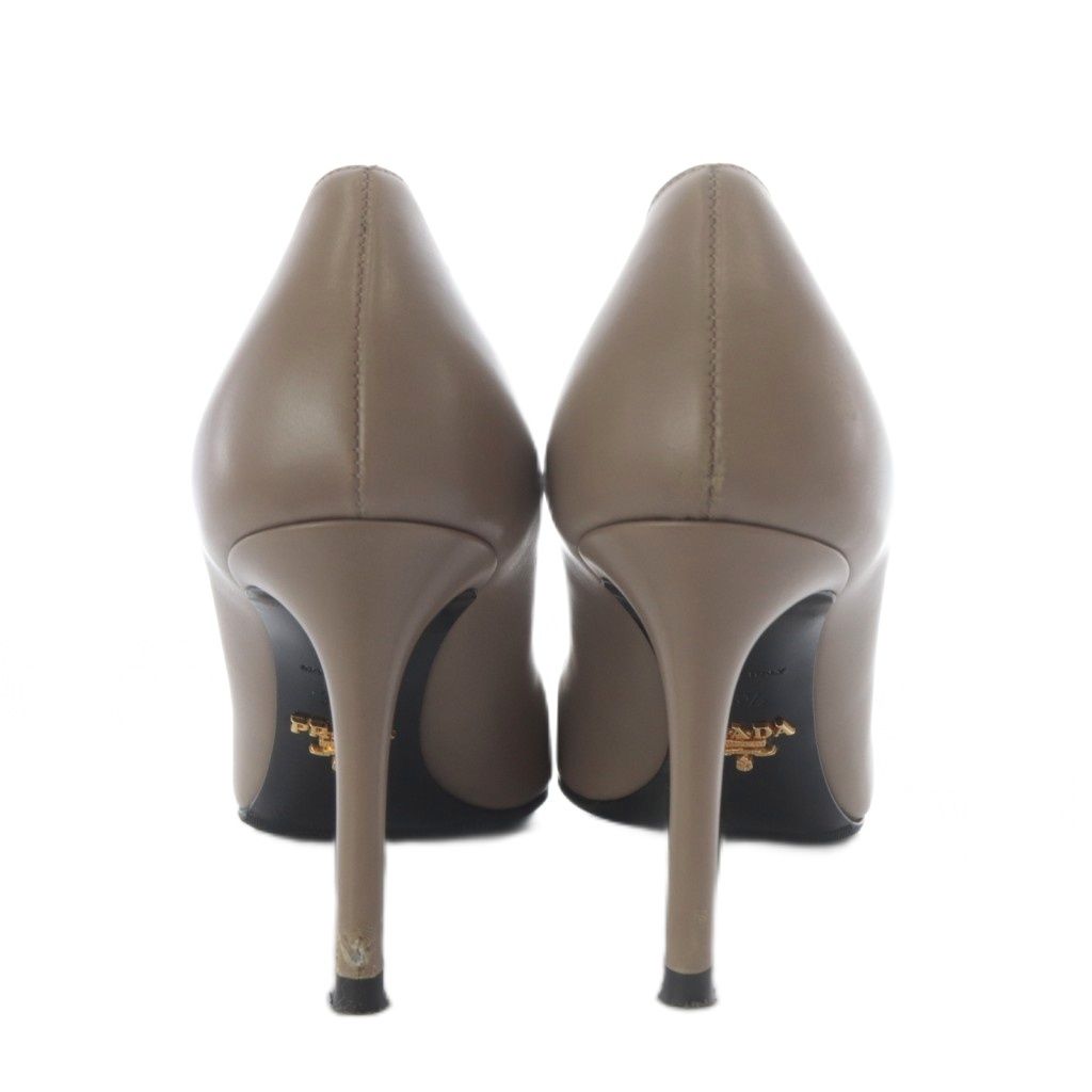 プラダ PRADA パンプス ピンヒール ポインテッドトゥ レザー 36.5
