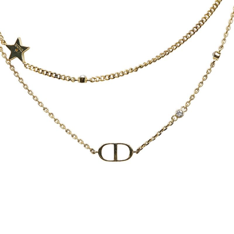 DIOR CDロゴ パール ネックレス ゴールド DIOR ネックレス CDロゴ スター パール SHINY-D ゴールド ネックレス