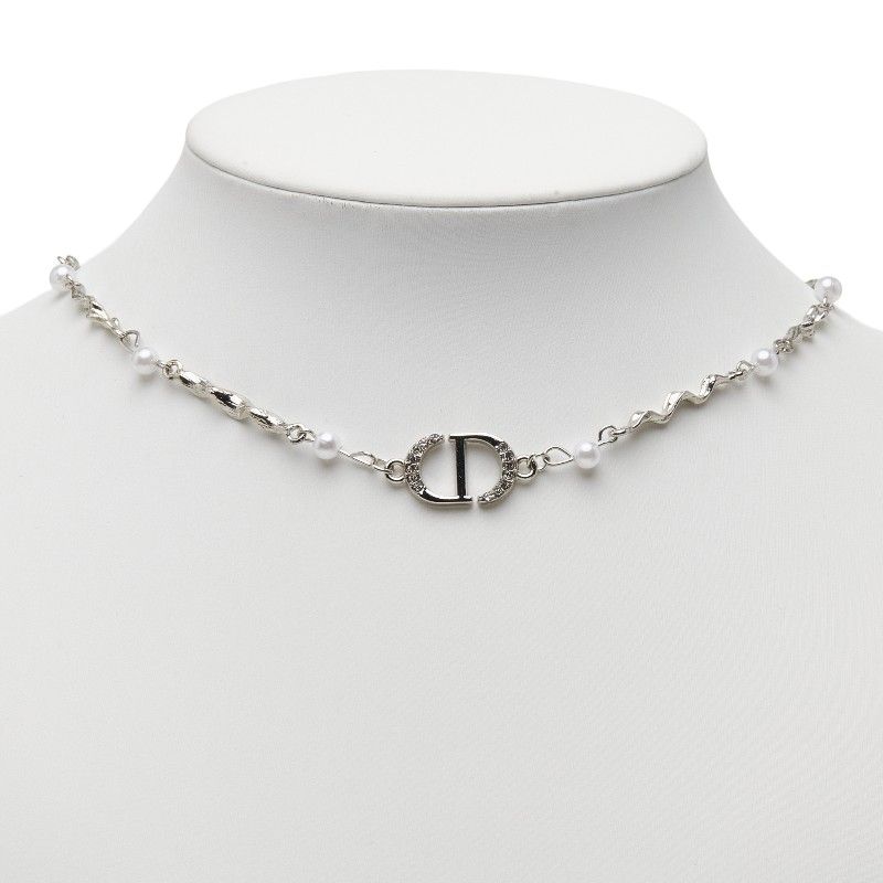 ディオール ロゴ ラインストーン シルバー メタル レディース Dior ディオール Dior ロゴ ブローチ メタル ラインストーン シルバー