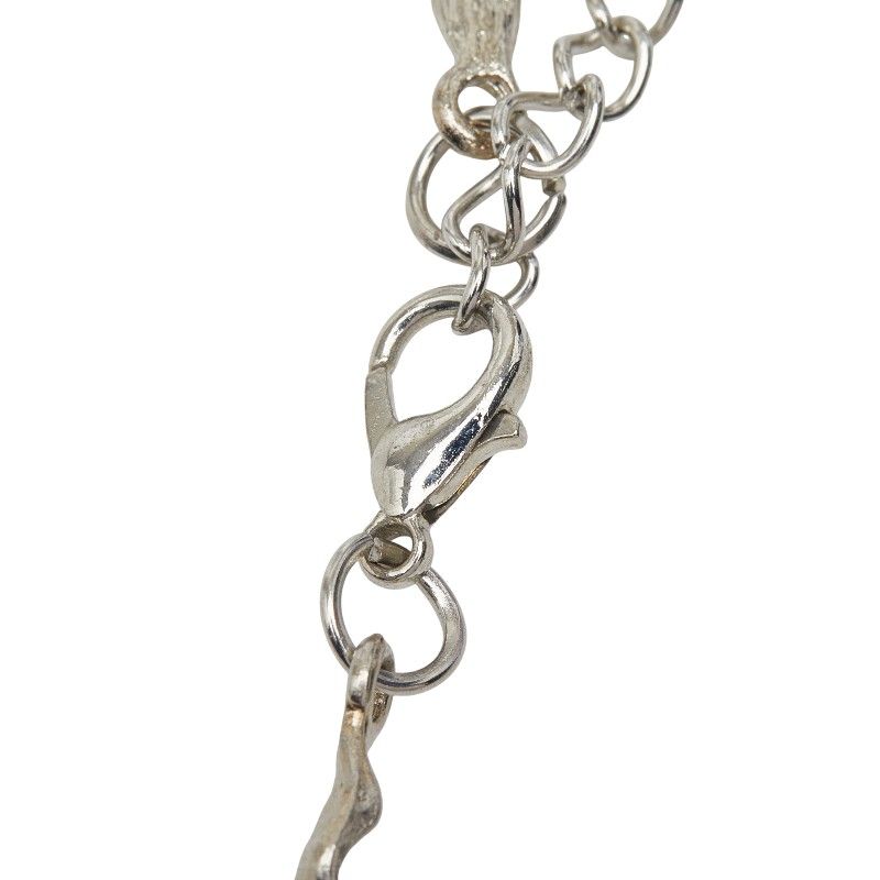 ディオール ロゴ ラインストーン シルバー メタル レディース Dior ディオール CDロゴ シルバー メタル フェイクパール ラインストーン