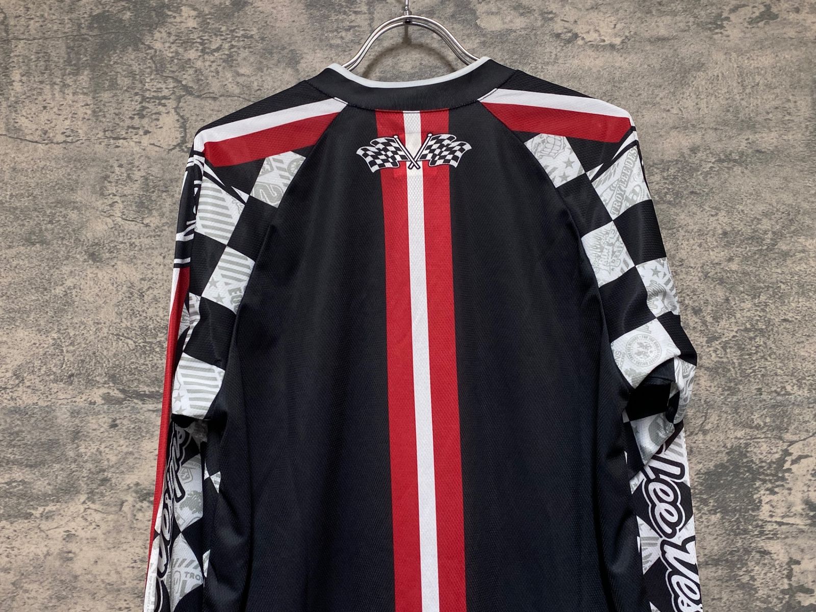 JV400 トロイリーデザイン Troy Lee Design 長袖ジャージ 黒白 S 汚れ