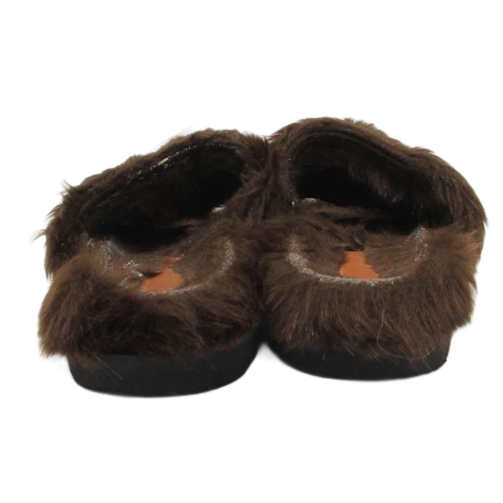 カミナンド caminando ファーサンダル ミュール シューズ 靴 茶