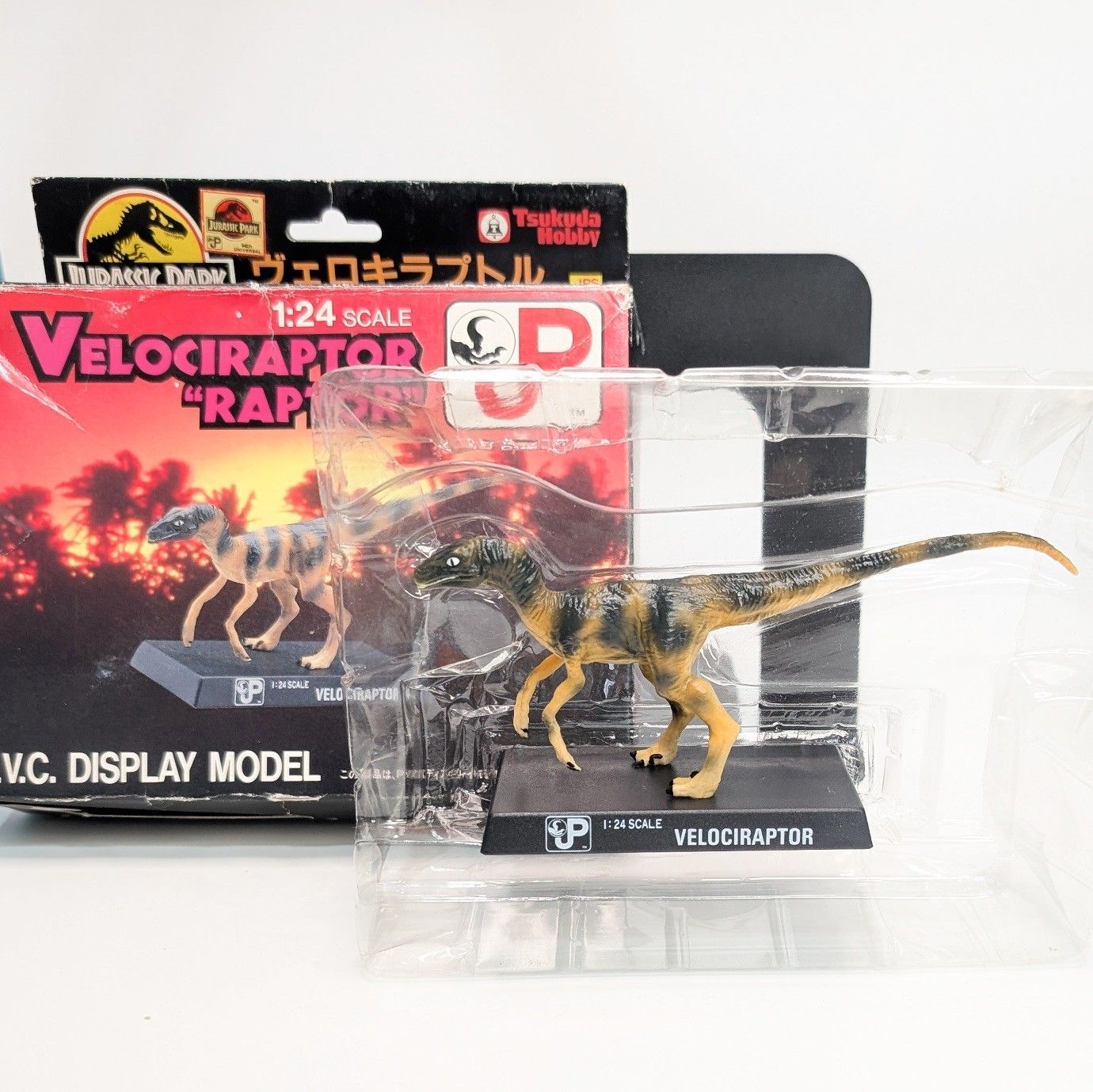 リンドバーグツクダホビー1/10 ヴェロキラプトル　ラプター ヴェロキラプトル ”ラプター” 「ジュラシックパーク」 当時物 レア