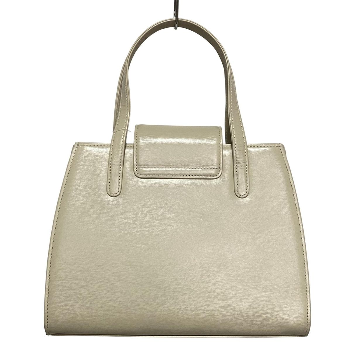 mila schon(ミラショーン) ハンドバッグ - ベージュ レザー - メルカリ