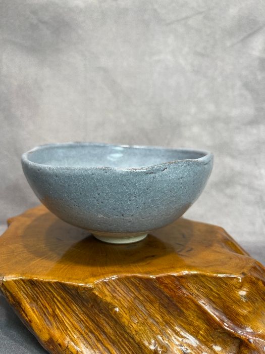 藤原敬介造 鼠志野茶碗 茶道具 共箱 共布 銘あり 抹茶茶碗 抹茶碗 和