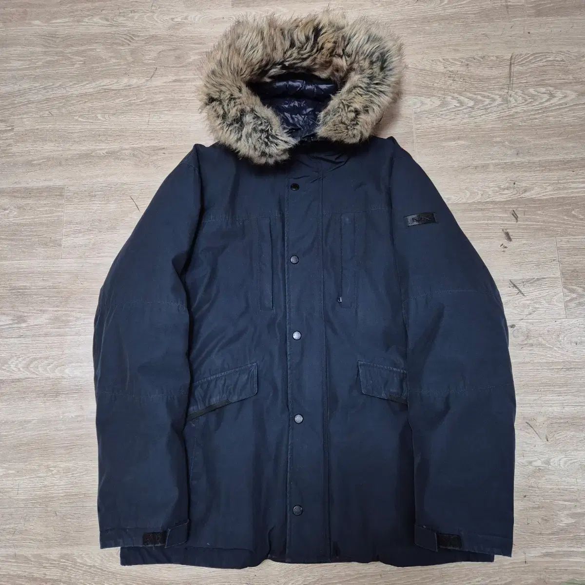 マイケルコース MK サイドパッチ ファー·フーディー·ポケット マウンテンダウンジャケット アウター L(100)