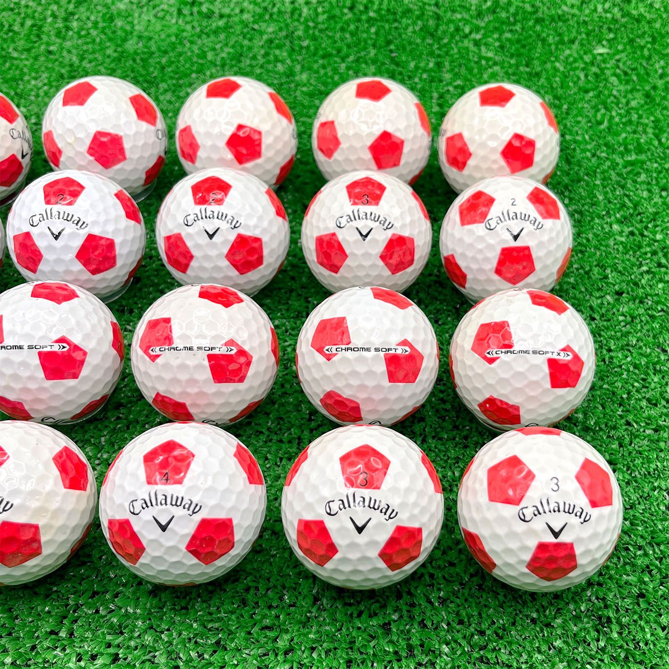 ロストボール キャロウェイ クロムソフト TRUVIS 20球 年式混合 レッド
