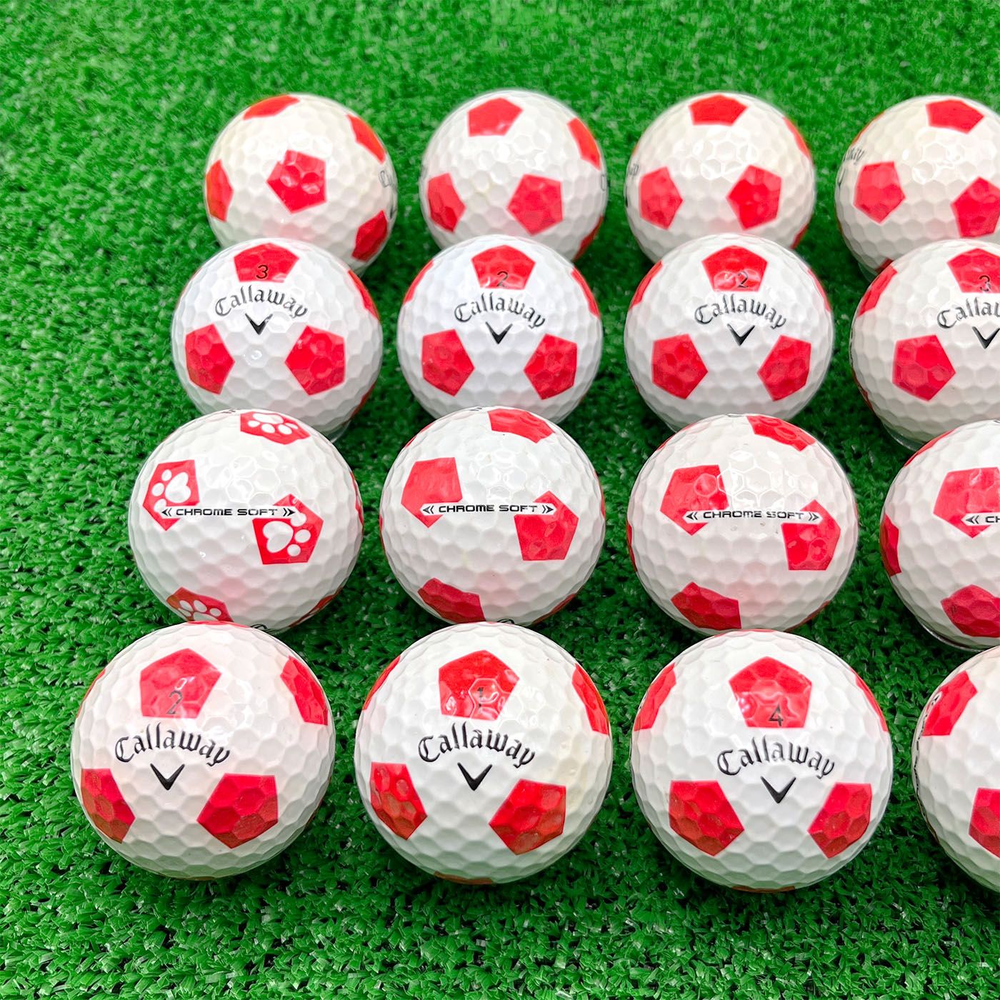 ロストボール キャロウェイ クロムソフト TRUVIS 20球 年式混合 レッド