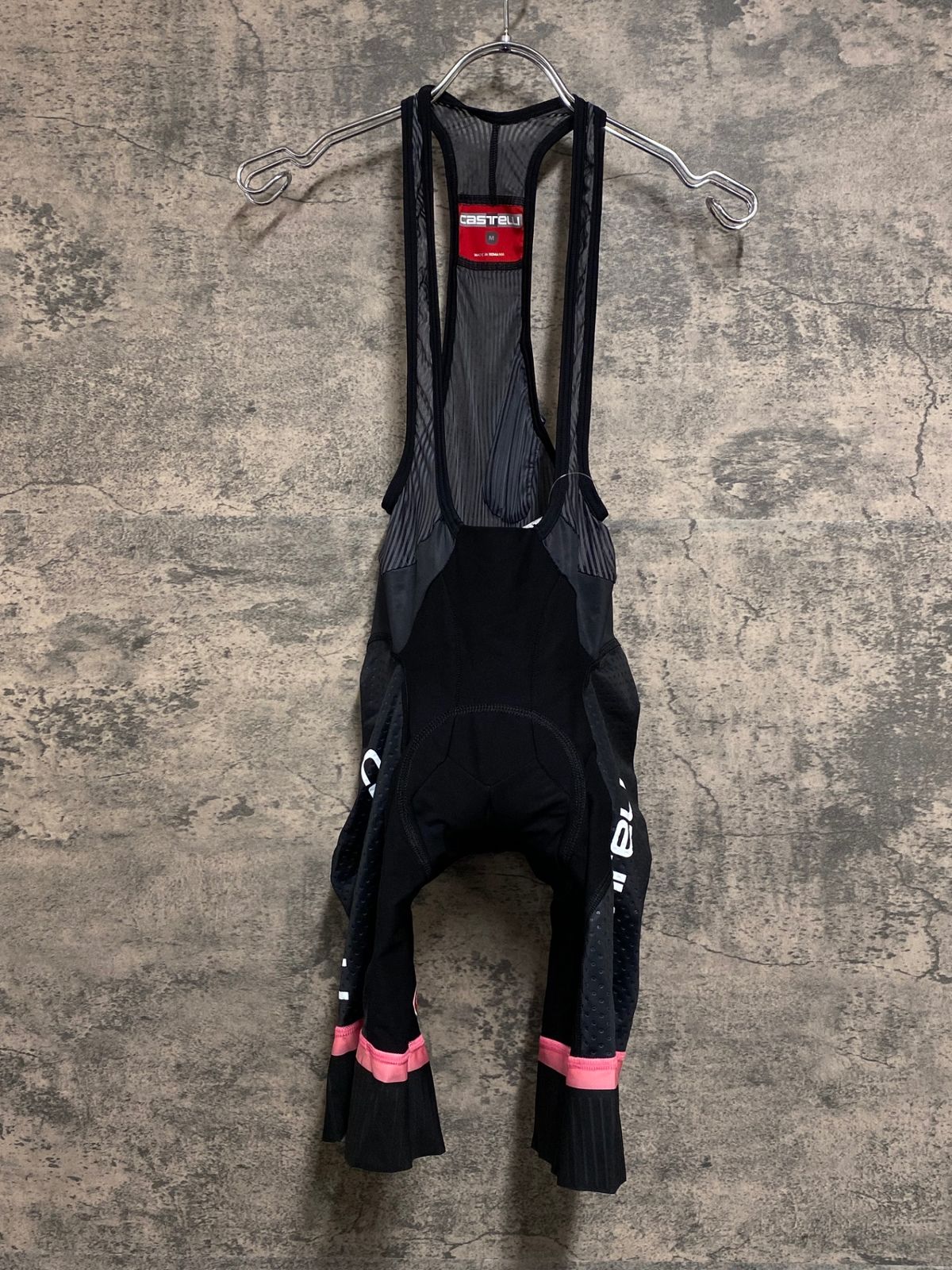 JV385 カステリ CASTELLI ロッソコルサ ROSSO CORSA ビブショーツ 黒 M