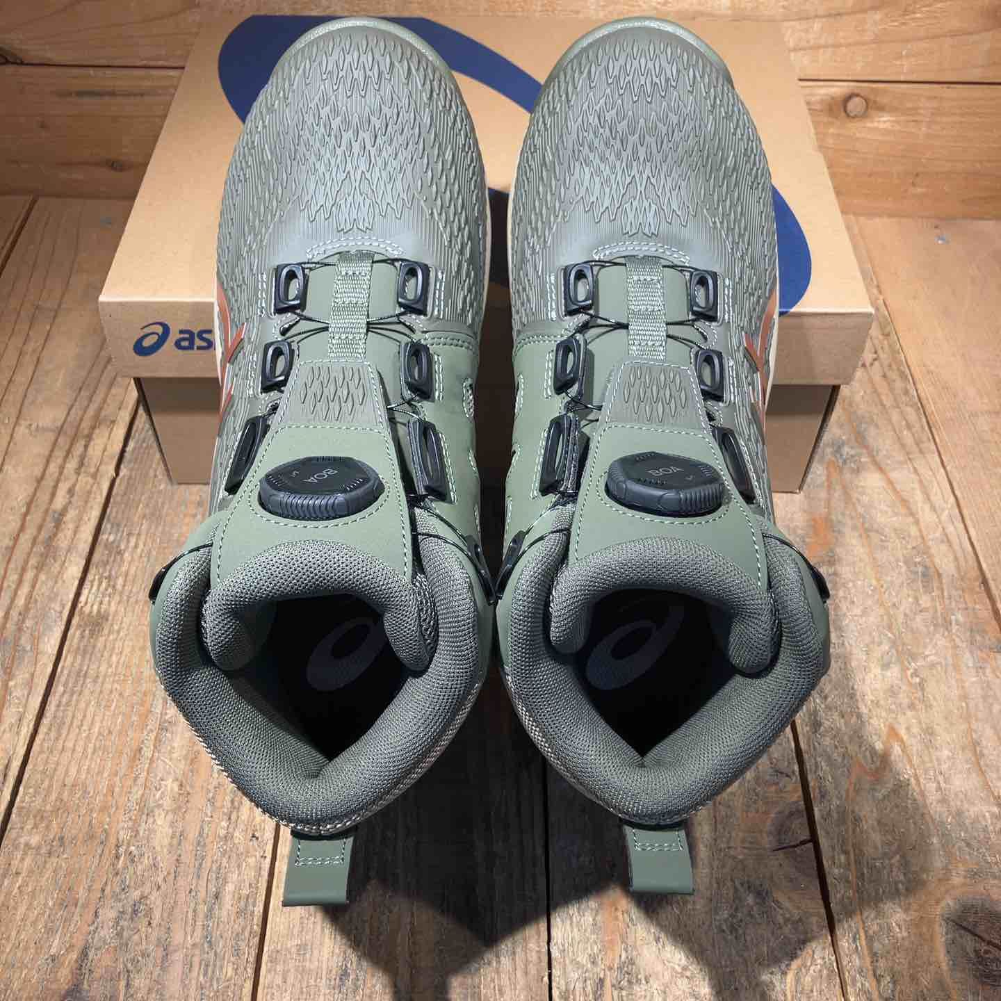 アシックス安全靴 CP122 マントルグリーン×ローズゴールド28㎝ Asics