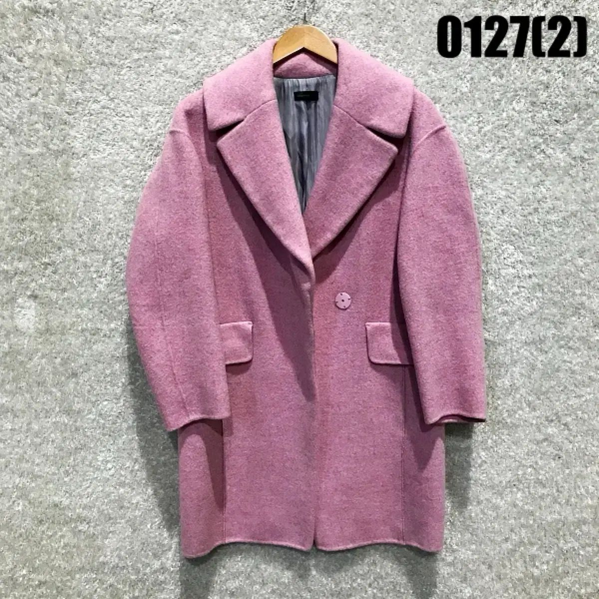 Stile benetton ピンク ダブル ボタン コート m - メルカリ