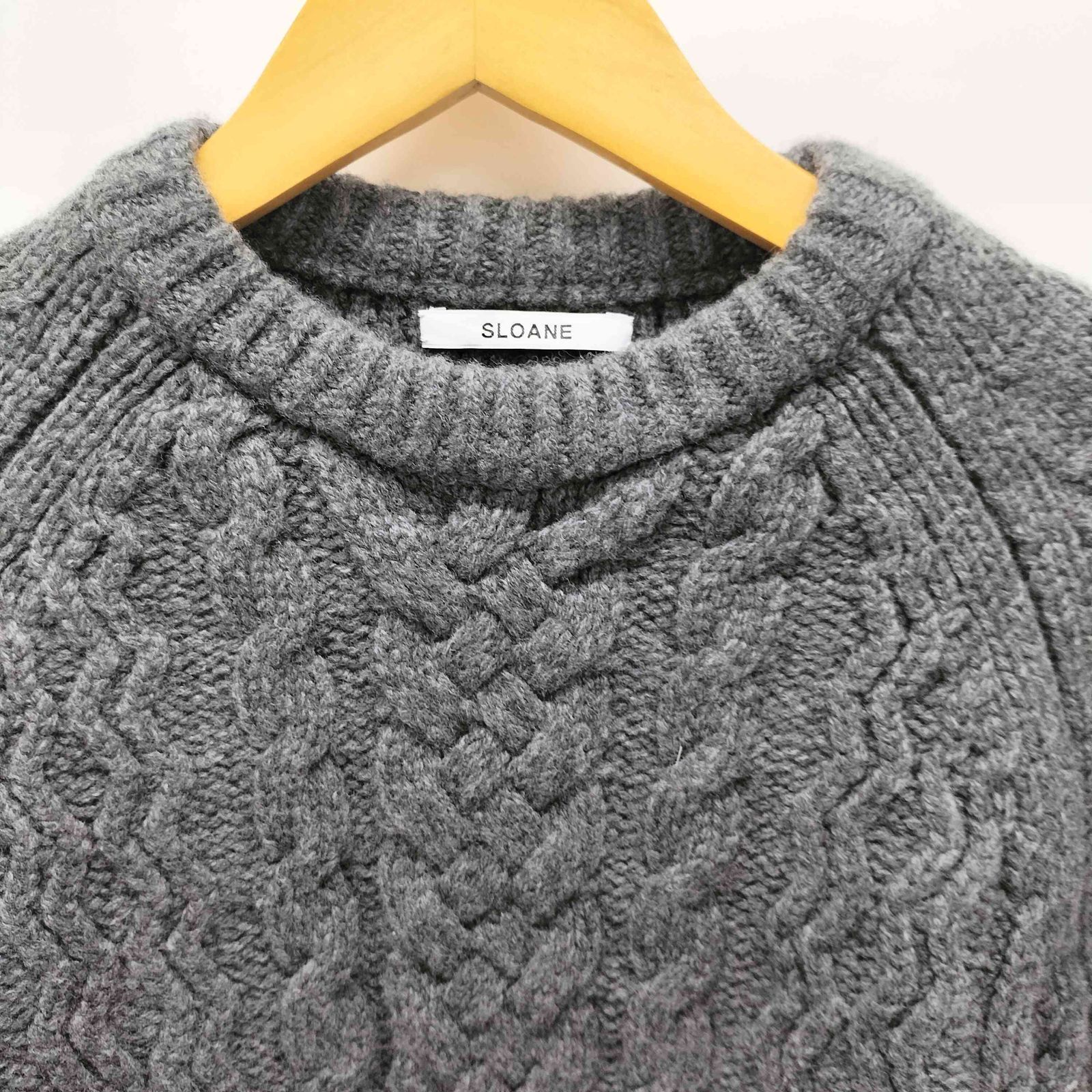 スローン SLOANE ケーブル編み ウール100 ニット レディース JPN：1