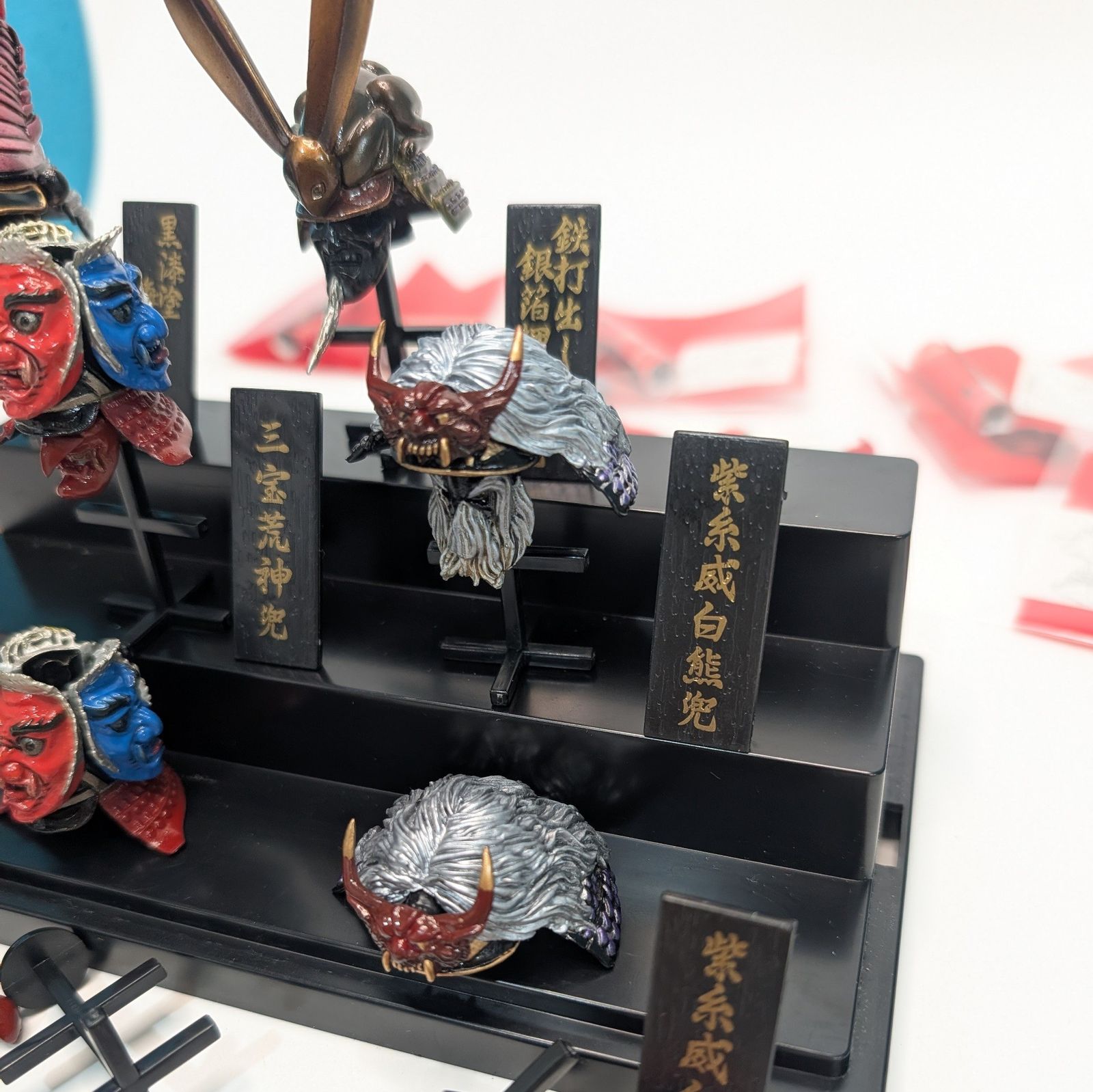 UHA味覚糖 激戦 海洋堂 兜コレクション 戦国武将 かぶりあり 現状品 難