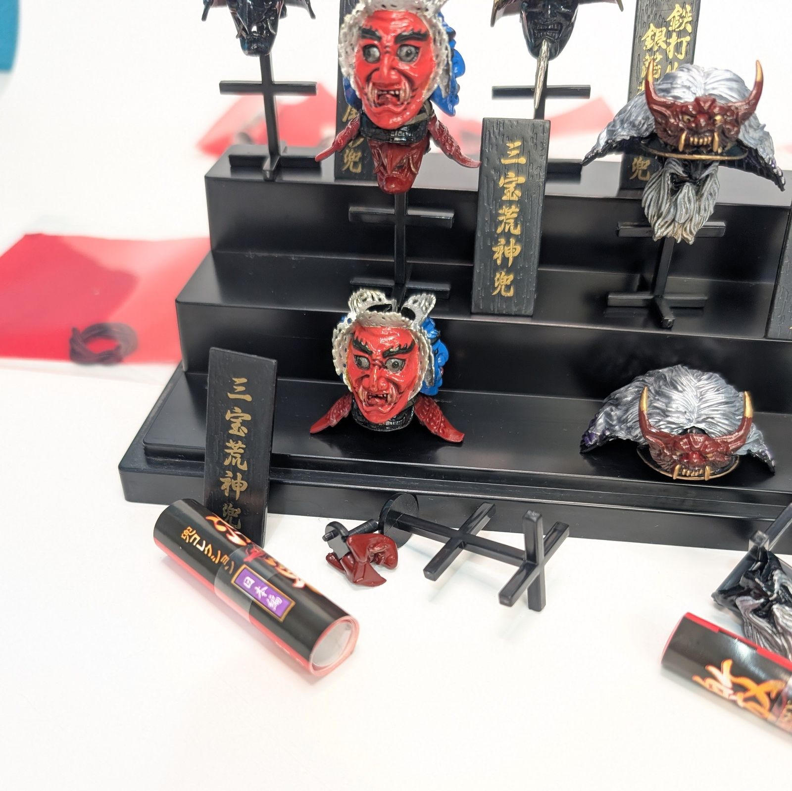 UHA味覚糖 激戦 海洋堂 兜コレクション 戦国武将 かぶりあり 現状品 難