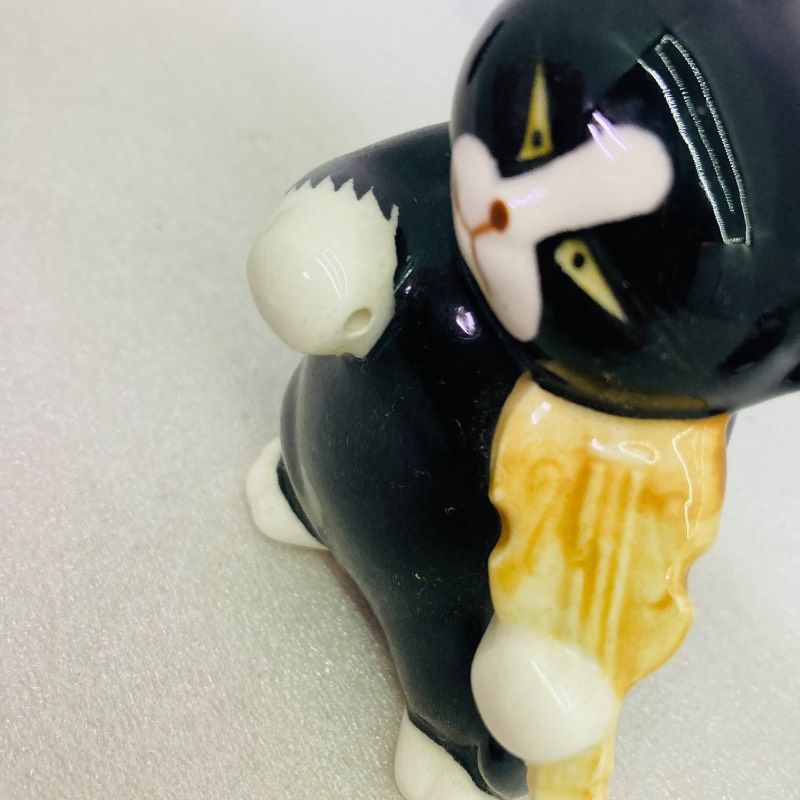 3種セット】黒猫楽団 オーケストラ ベース バイオリン フルート 置物