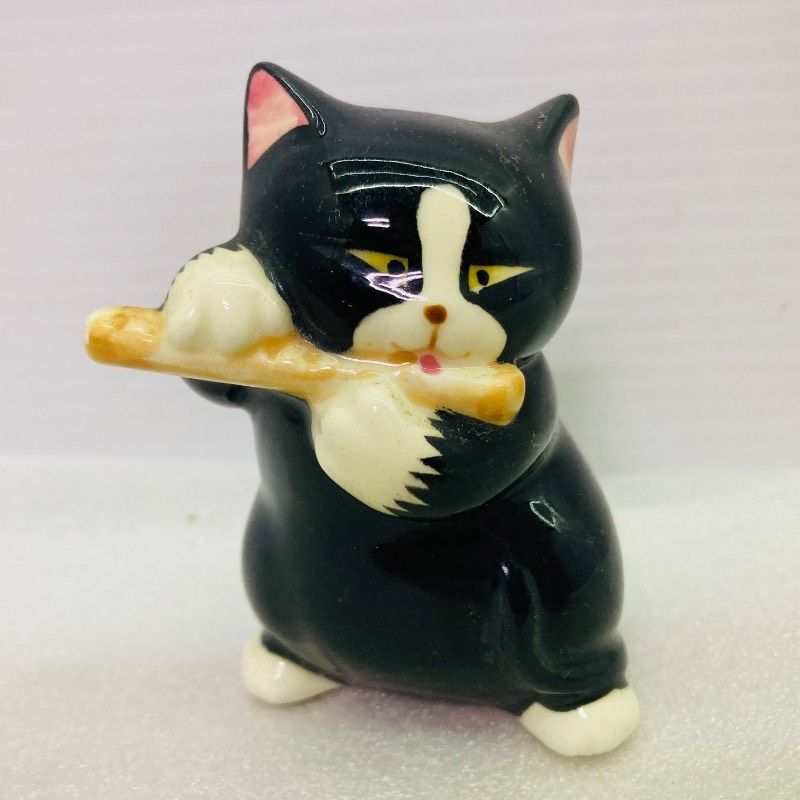 3種セット】黒猫楽団 オーケストラ ベース バイオリン フルート 置物