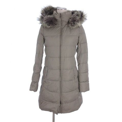 セオリー Theory ダウンコート ファー フード ロング P カーキ系 □TC