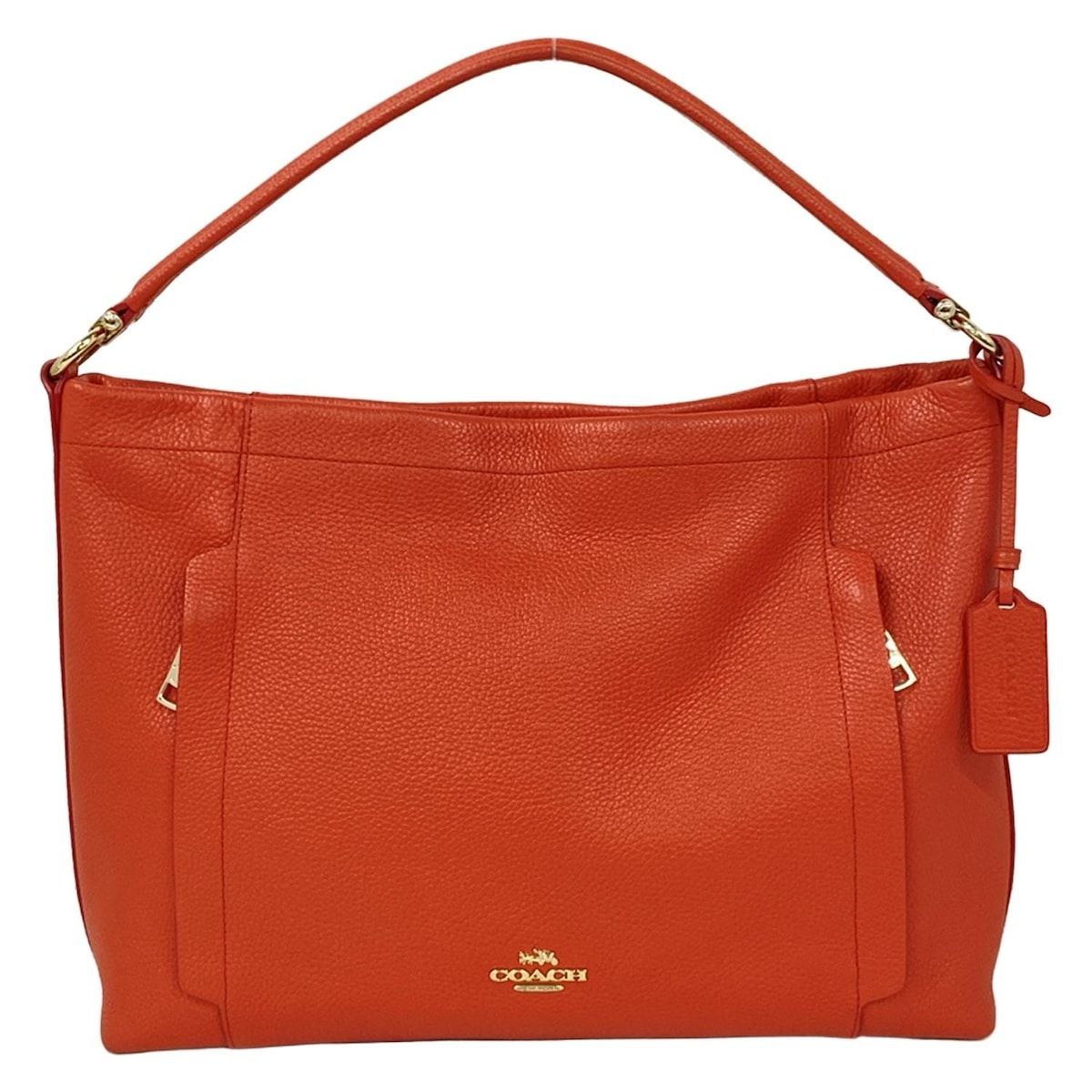 COACH(コーチ) ハンドバッグ ペブルドレザースカウトホーボー 34312