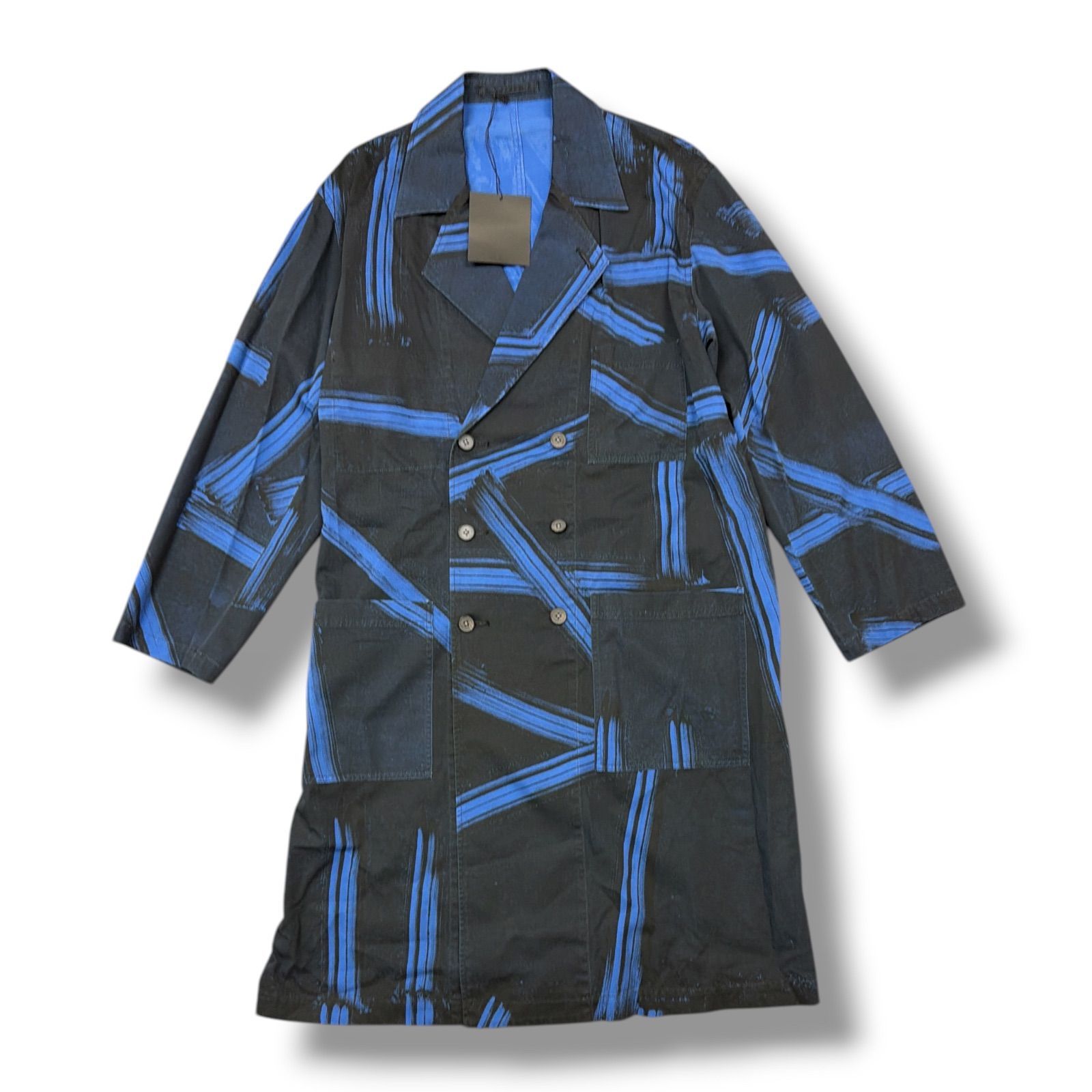 参考上代85800円 未使用 YOKE 24AW プリントトレンチコート トレンチ 