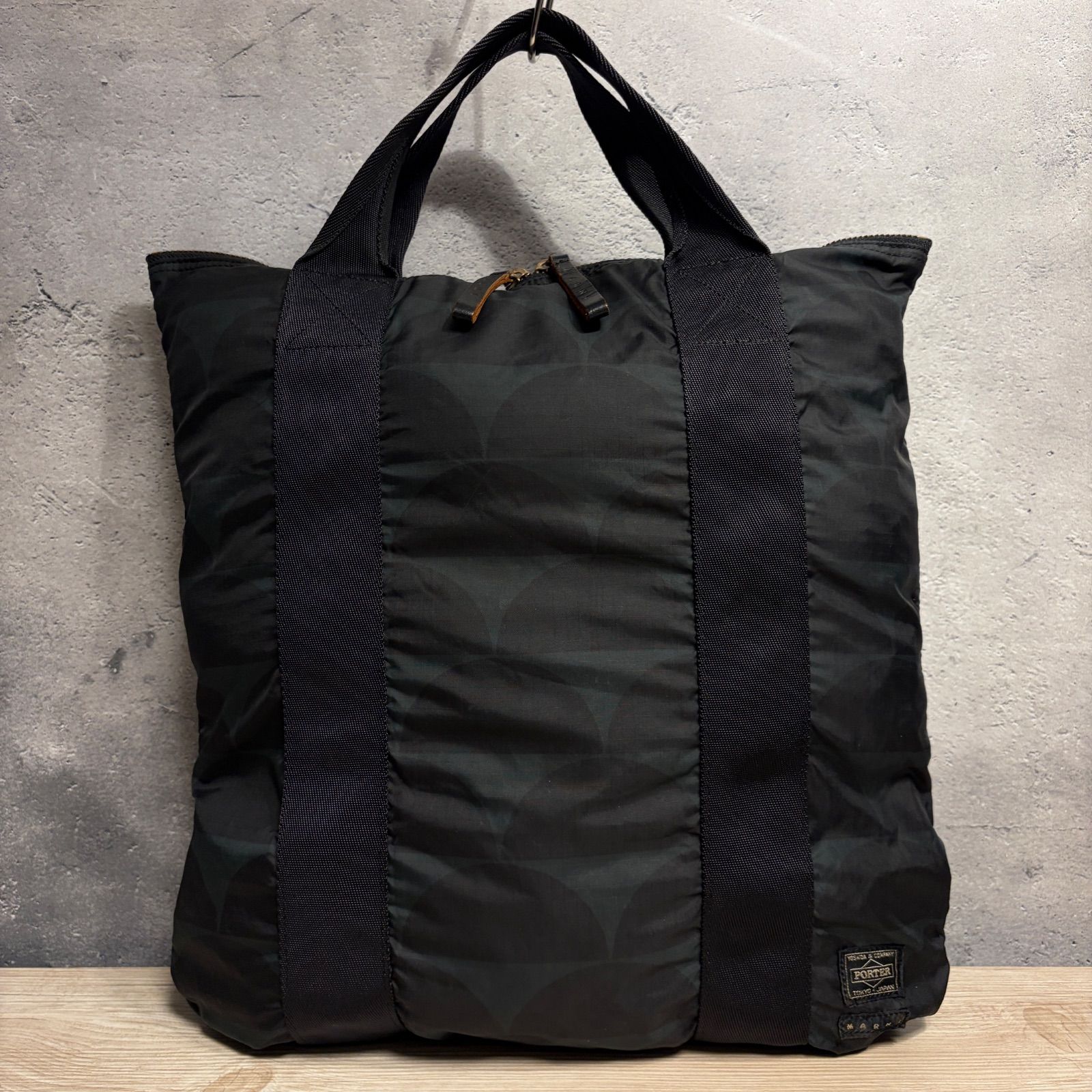 PORTER × MARNI コラボ 2WAY トート リュック グリーン×ブラック 