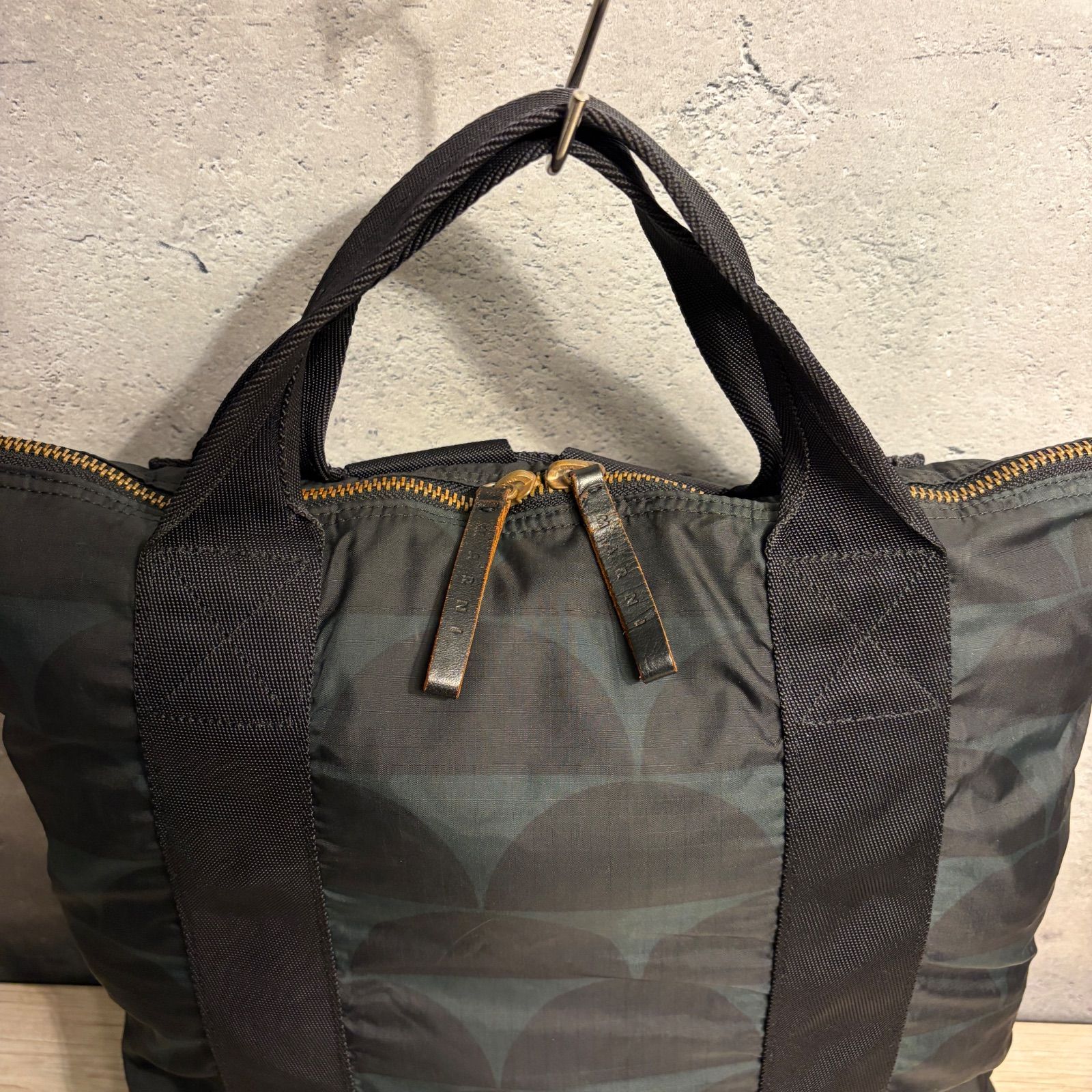 PORTER × MARNI コラボ 2WAY トート リュック グリーン×ブラック