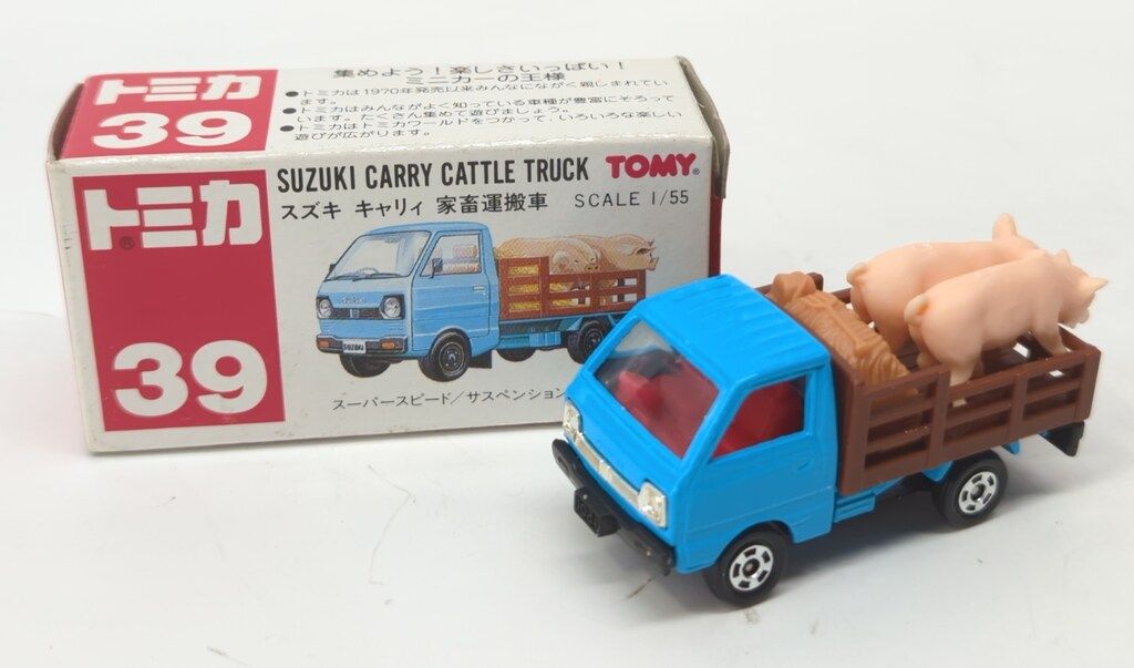 TOMY 中国製/赤ロゴ トミカ スズキ キャリィ 家畜運搬車/赤ロゴ 39