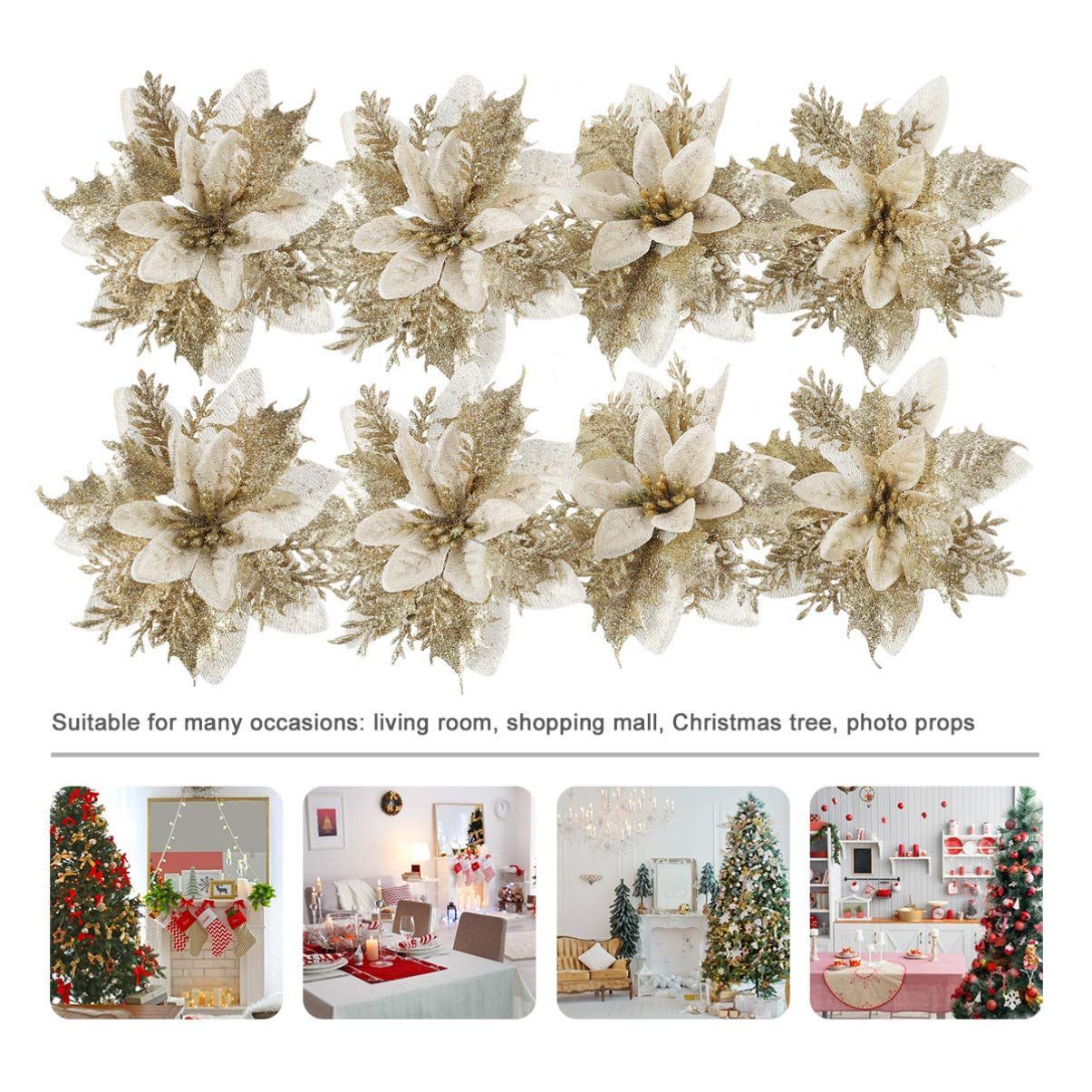 人気☆彡飾り 玄関 クリスマス花輪 デコレーション フラワー キラキラ