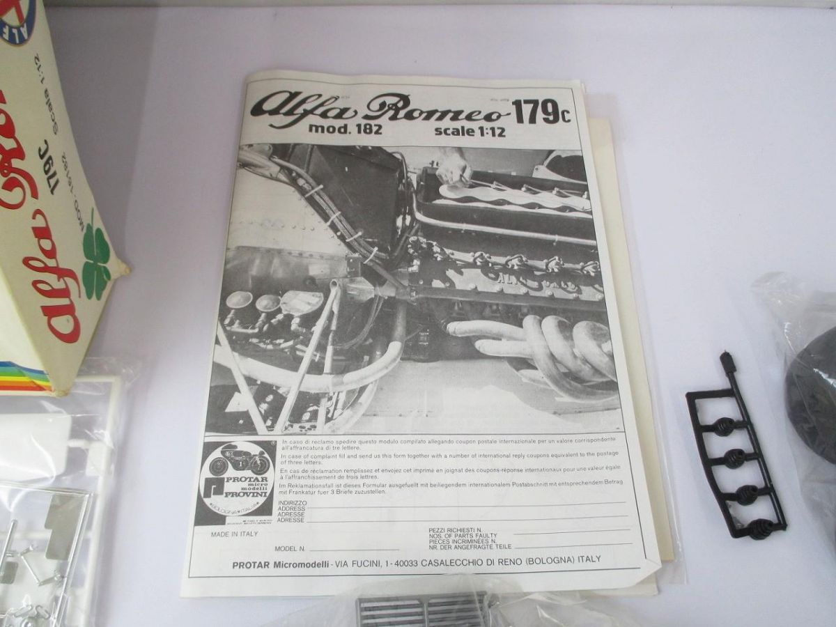  未組立 プラモデル PROTAR Alfa Romeo 179 C 1|12 アルファロメオ プラモデル おもちゃ