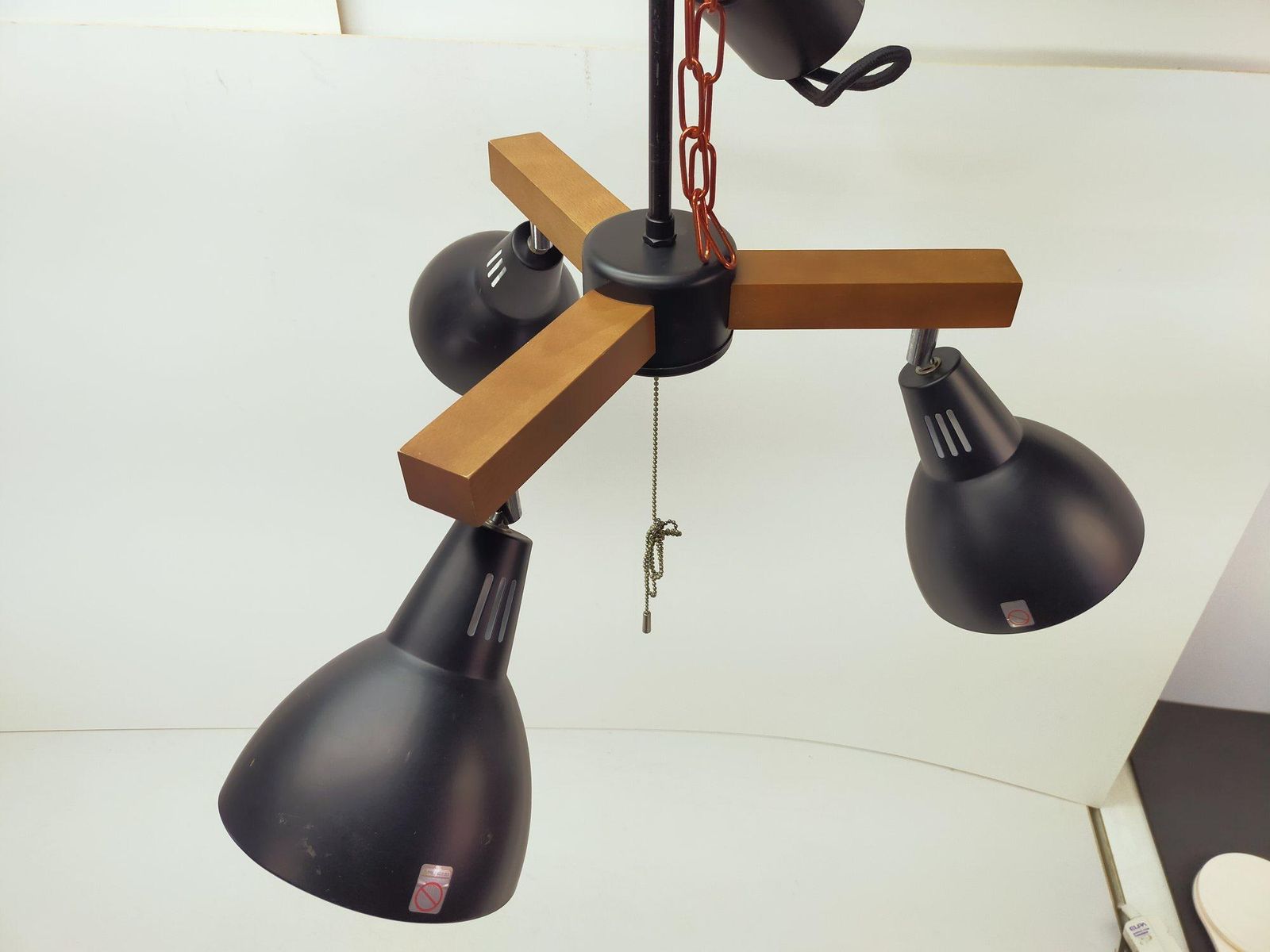 状態良好！ニトリ 3灯 シーリングライト ブラック 木目調 LED対応