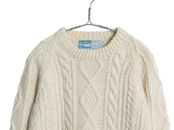 80s アイランド製 JOHN MOLLOY フィッシャーマン ニット セーター