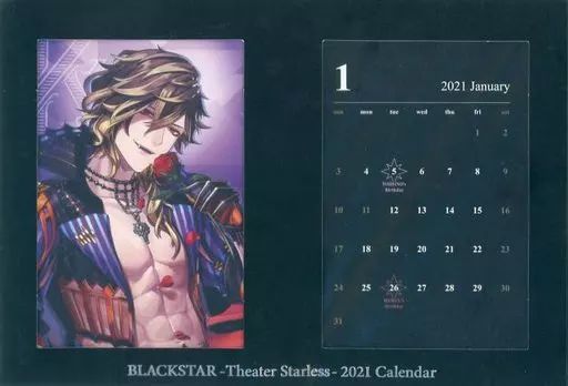 【中古】カレンダー 2021年卓上カレンダー 「ブラックスター -Theater Starless-」 アニメイトガールズフェスティバルあおぞらマルシェグッズ