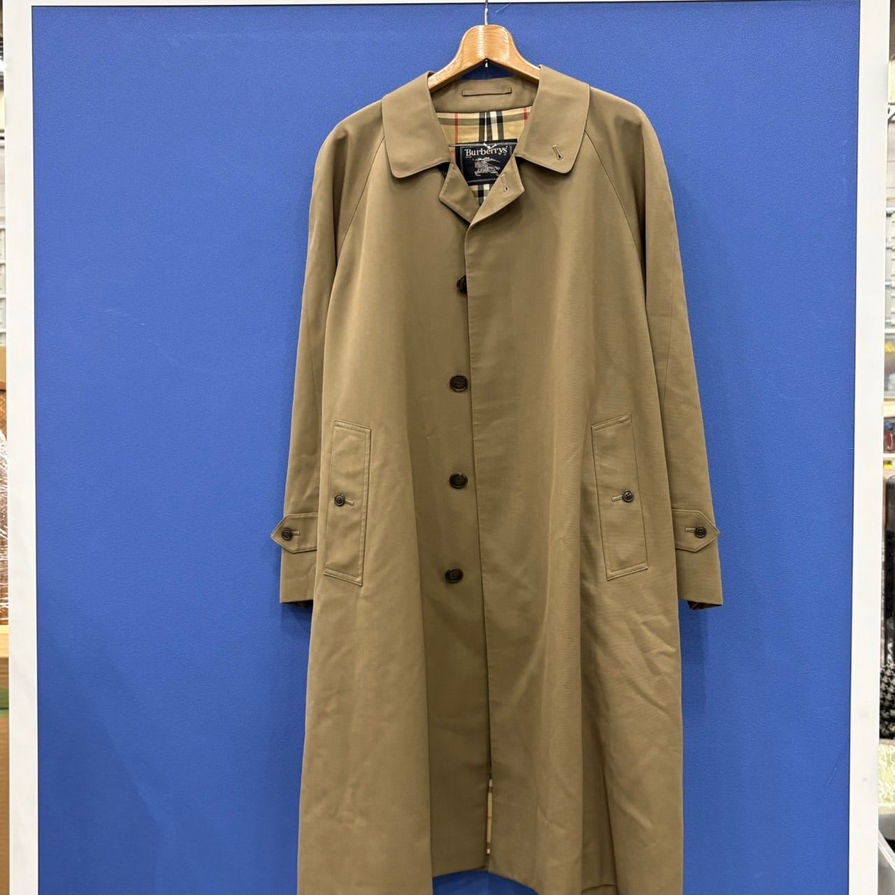 ◼︎バーバリー ステンカラーコート ヴィンテージ ノバチェック ウール
