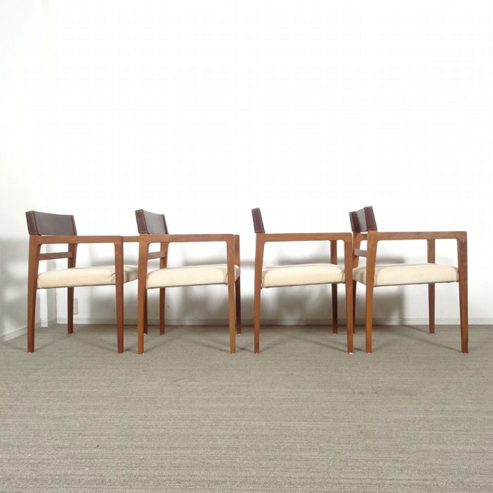 リネン】Ritzwell イビサフォルテ 本革チェア 2脚セット IBIZA FORTE