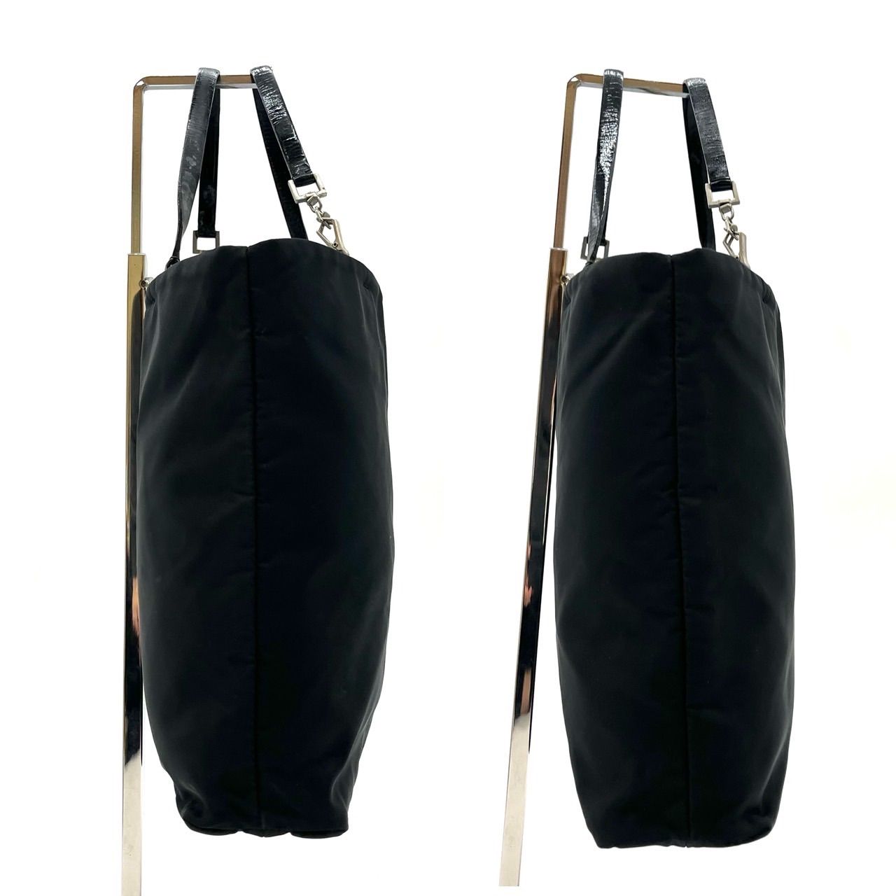 良品】PRADA プラダ 三角プレート ハンドバッグ トート レディース y2k 