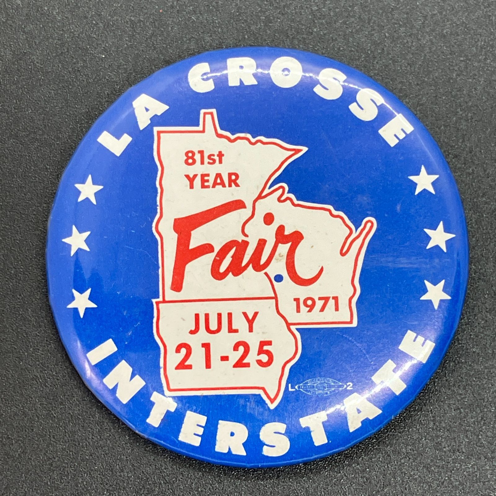 缶バッジ ビンテージ 輸入 アメリカ 『 ラクロス インターステート