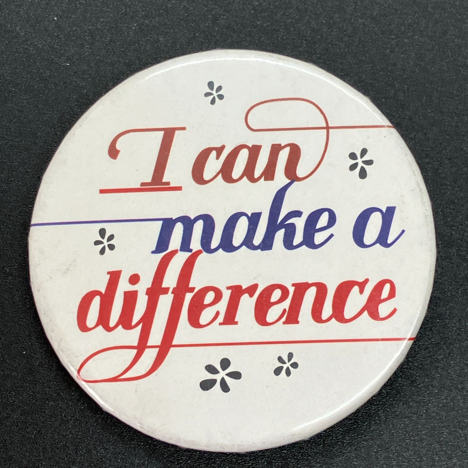 缶バッジ ビンテージ 輸入 アメリカ 『 貢献できる ポジティブ