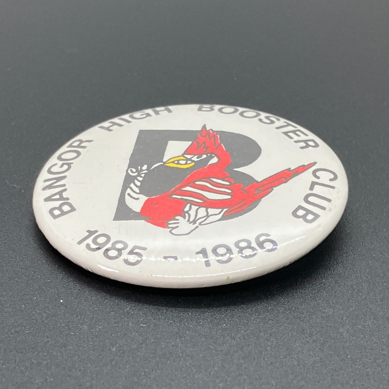 缶バッジ ビンテージ 輸入 アメリカ 『 バンゴール ハイ ブースター