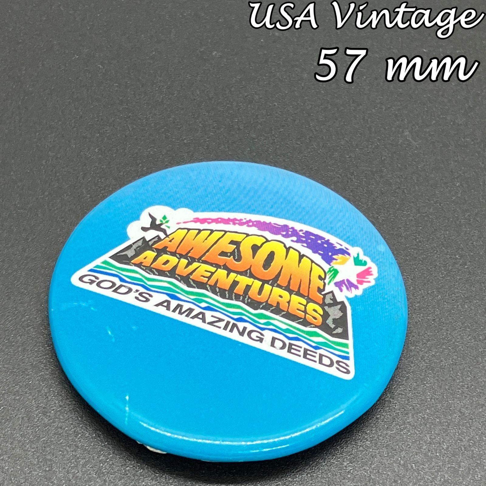 缶バッジ ビンテージ 輸入 アメリカ 『 オーサム アドベンチャーズ