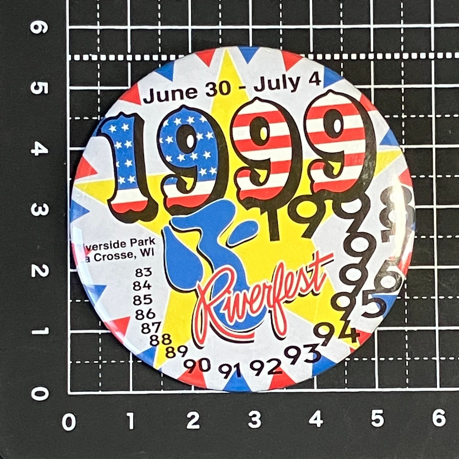 缶バッジ ビンテージ 輸入 アメリカ 『 リバーフェスト 1999 年代