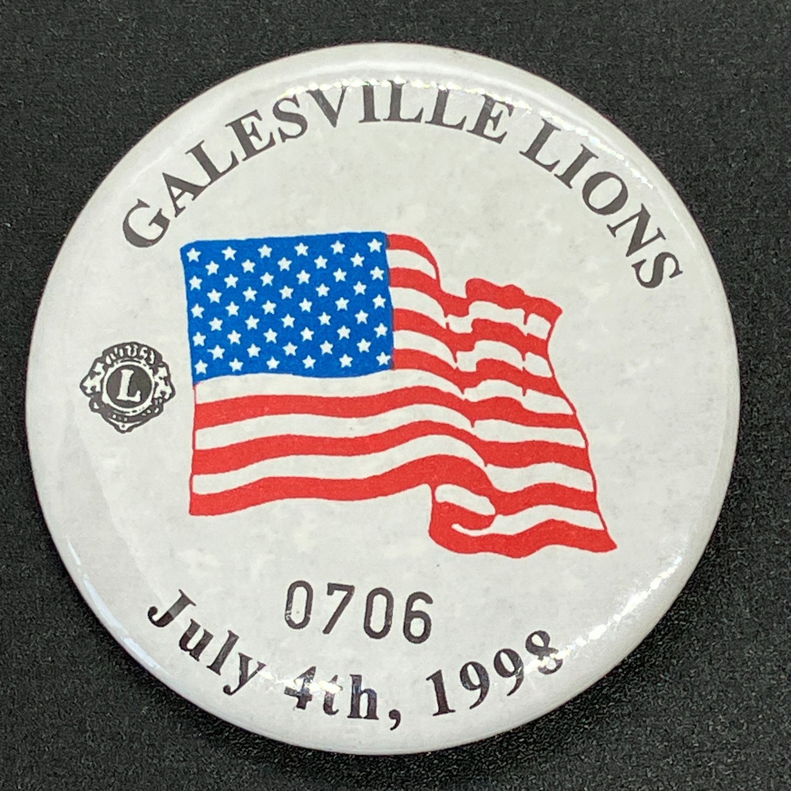 缶バッジ ビンテージ 輸入 アメリカ 『 ゲイルズビル ライオンズ 独立