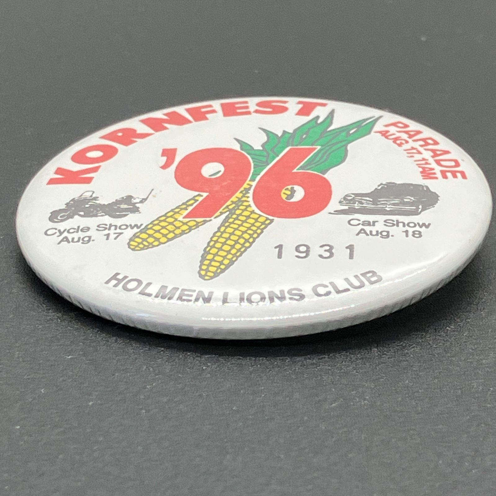 缶バッジ ビンテージ 輸入 アメリカ 『 コーンフェスト 1996 パレード